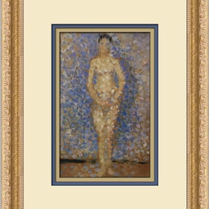 Georges Seurat Model Facing Front Custom Framed Print