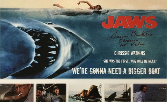 JAWS スーザン・バックリニー L/ED 直筆サイン入り写真 カスタム