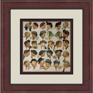 Norman Rockwell The Gossips Custom Framed Print