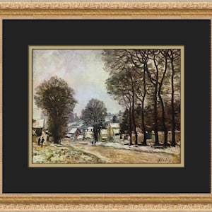 Alfred Sisley Snow at Louveciennes Custom Framed Print