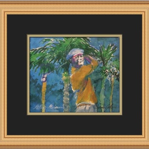 Leroy Neiman Byron Nelson Benutzerdefinierter gerahmter Druck