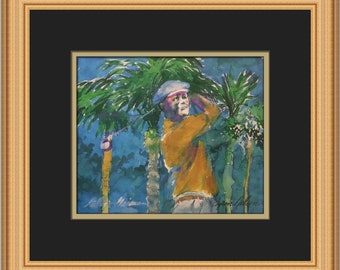 Impresión enmarcada personalizada de Leroy Neiman Byron Nelson