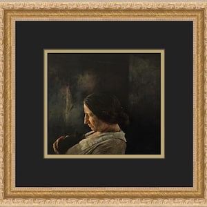 Andrew Wyeth Portrait of Miss Olson Custom Framed Print