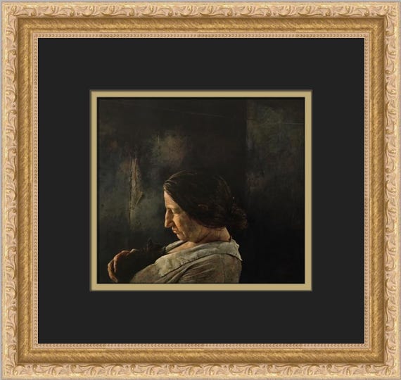 Andrew Wyeth Portrait of Miss Olson Custom Framed Print - Etsy