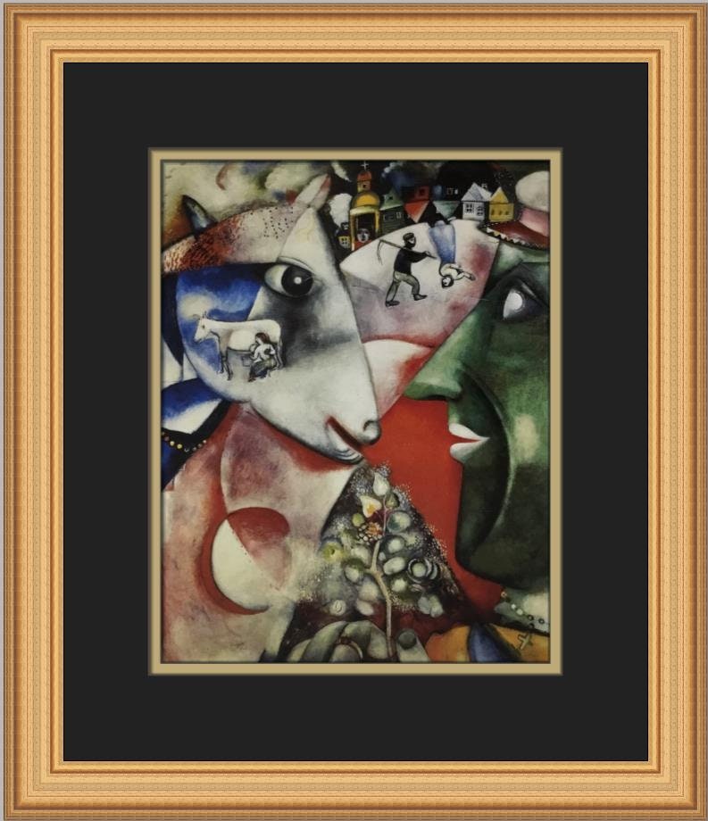 Marc Chagall I and the Village Custom Framed Print - Etsy