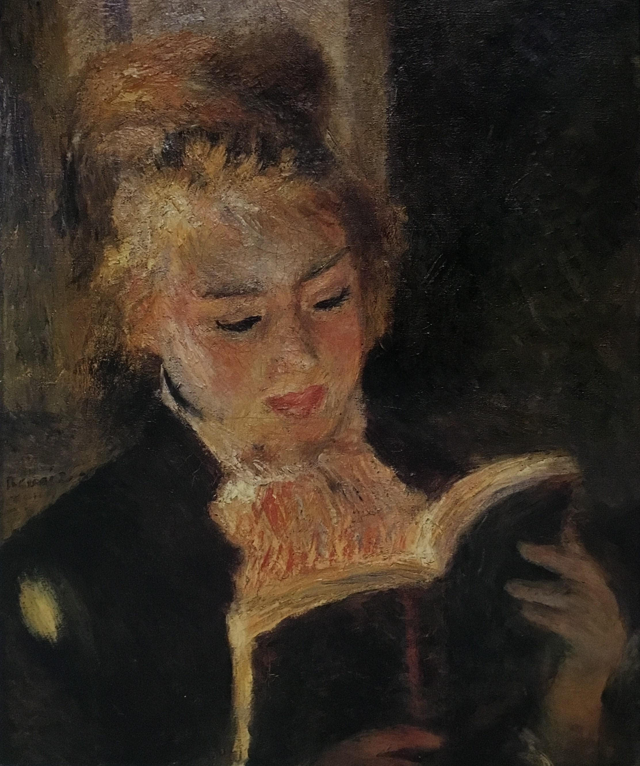 Due giovani ragazze che leggono – Pierre-Auguste Renoir - Riproduzione di Quadri a Olio di Alta Gamma