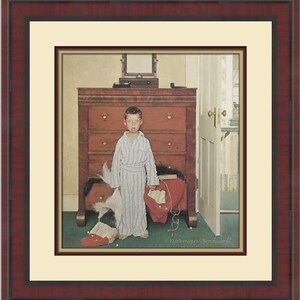 Norman Rockwell Discovering Santa Custom Framed Print