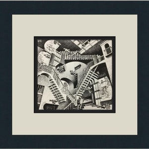 M.C. Escher MC Escher Relativity Custom Framed Print
