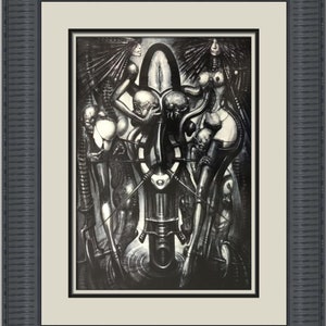 HR Giger H. R. Giger Witches&#39; Dance Custom Framed Print
