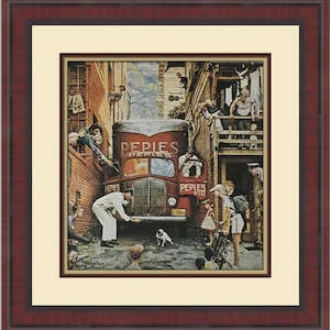 Norman Rockwell Traffic Conditions Custom Framed Print