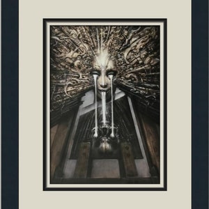 HR Giger H. R. Giger Mirror Image Custom Framed Print