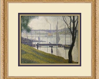 Georges Seurat The Bridge at Courbevoie Custom Framed Print