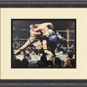 George Bellows Stag at Sharkey&#39;s Custom Framed Print