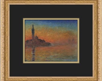 Claude Monet Venice at Dusk Custom Framed Print