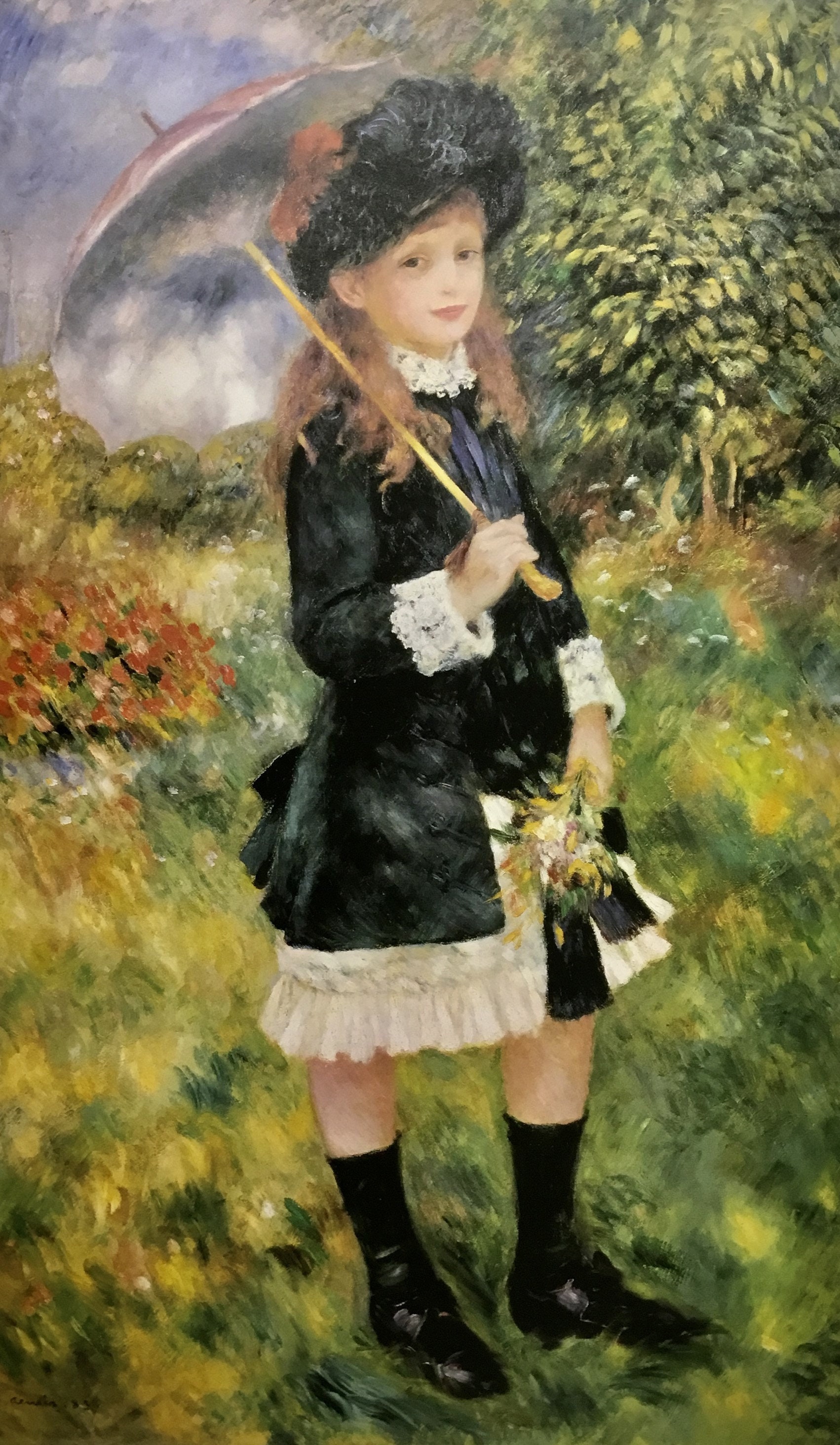 ピエール＝オーギュスト・ルノワール 日傘をさす少女 カスタムフレーム