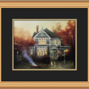 Thomas Kinkade Amber Afternoon Custom Framed Print