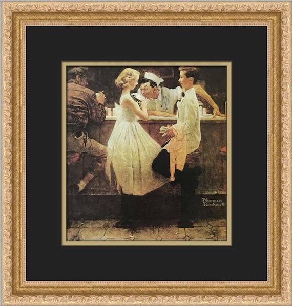 prom dress by norman rockwell Prom Dress Art Print