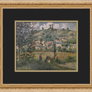 Camille Pissarro Chaponval Landscape Custom Framed Print