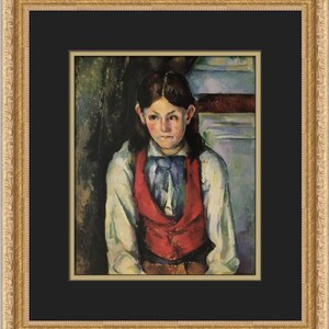 Paul Cezanne The Boy in a Red Vest Custom Framed Print