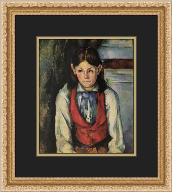Impression encadrée personnalisée Le garçon au gilet rouge Paul