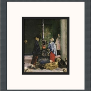 James Ensor Skeletons Warming Themselves Custom Framed Print