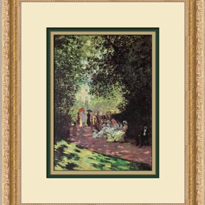 Claude Monet Parisians Enjoying The Parc Monceau Custom Framed Print
