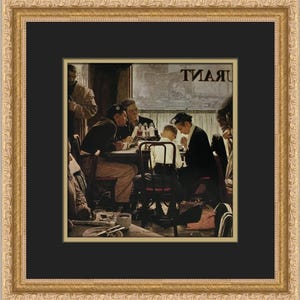 Norman Rockwell Saying Grace Custom Framed Print