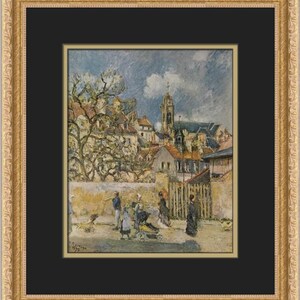 Camille Pissarro Park in Pontoise Custom Framed Print
