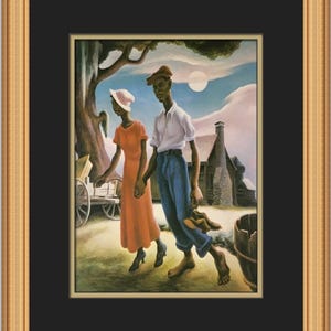 Thomas Hart Benton Romance Custom Framed Print
