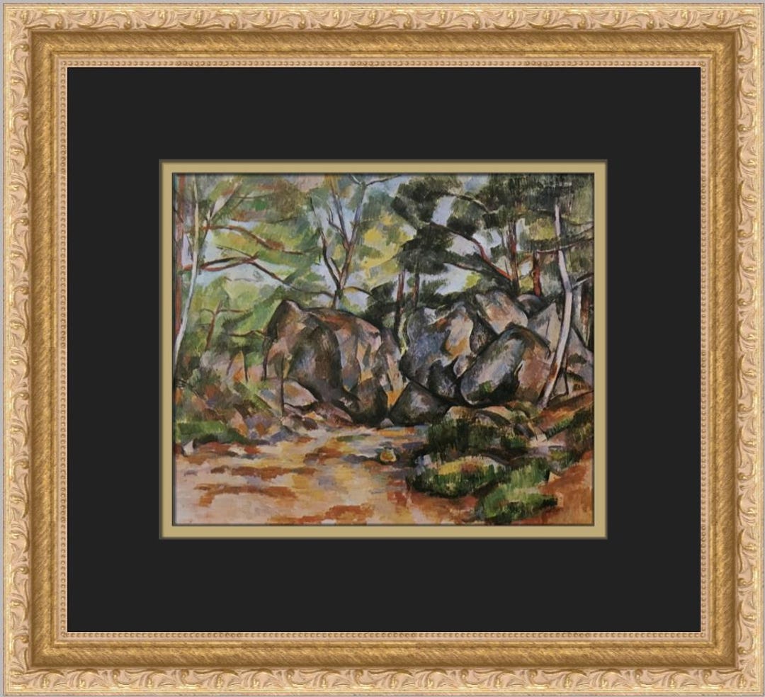 Paul Cezanne Forest With Rocks Custom Framed Print - Etsy