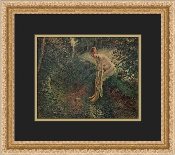 Camille Pissarro Bather in the Woods Custom Framed Print - Etsy