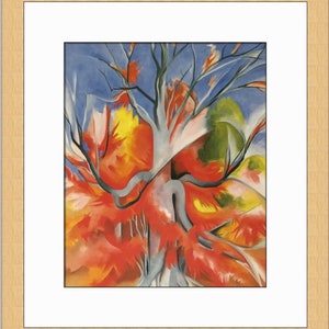 Georgia O&#39;Keeffe Red Maple Custom Framed Print
