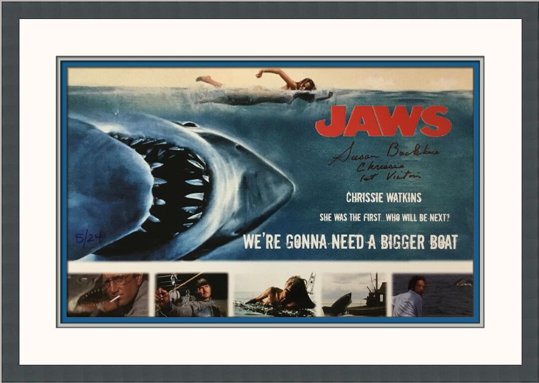 JAWS スーザン・バックリニー L/ED 直筆サイン入り写真 カスタム