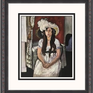 Henri Matisse The Plumed Hat Custom Framed Print