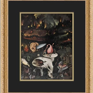 Hieronymus Bosch Hell Custom Framed Print