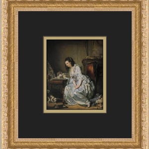 Jean-Baptiste Greuze The Broken Mirror Custom Framed Print