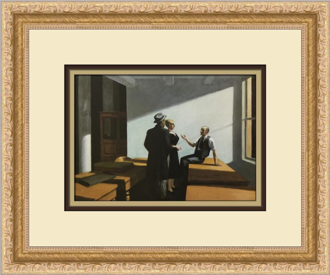 Edward Hopper Conference at Night Custom Framed Print Etsy