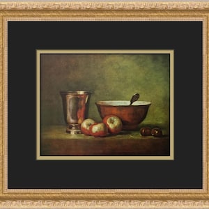 Jean-Baptiste Chardin The Silver Goblet Custom Framed Print