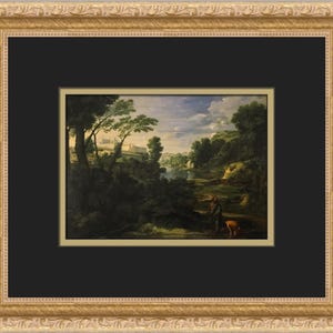 Nicolas Poussin Landscape with Dragons Custom Framed Print