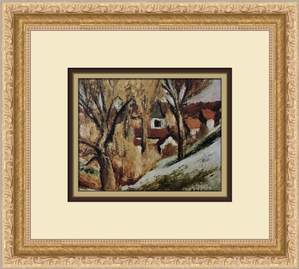 アンドレ・デュノワイエ・ド・スゴンザック、赤い屋根のある風景 Dunoyer de segonzac - Etsy 日本