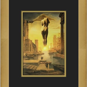 Salvador Dali Dali&#39;s Hand Drawing Back the Golden Fleece Custom Framed Print