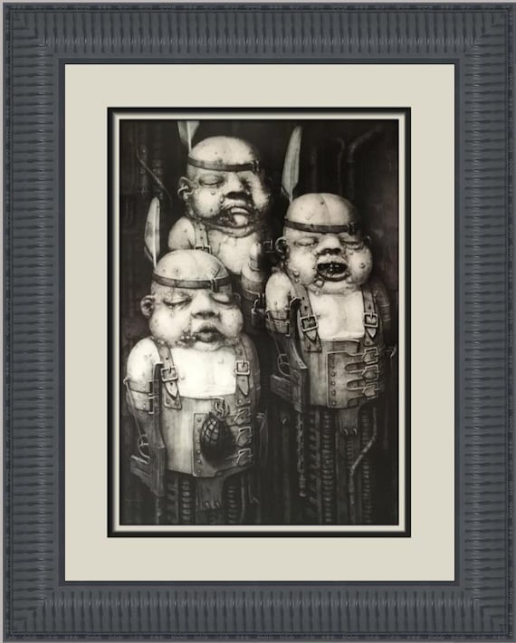 HR Giger H. R. Giger Biomechanoid I Custom Framed Print - Etsy