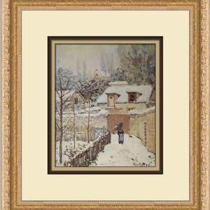Alfred Sisley Snow at Louveciennes Custom Framed Print