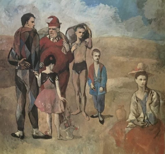 パブロ・ピカソ サルタンバンクの家族 カスタムフレームプリント