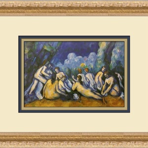 Paul Cezanne Large Bathers Custom Framed Print