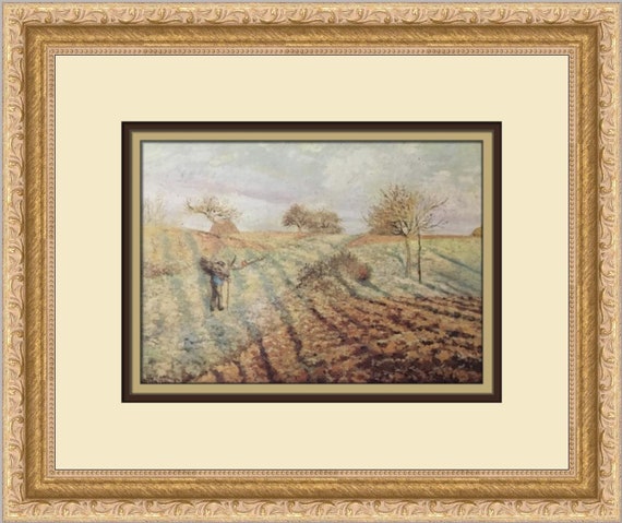 Camille Pissarro、海外版超希少レゾネ、新品額付 Camille Pissarro Hoarfrost Custom Framed Print - Etsy