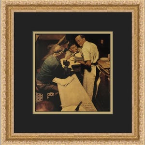 Norman Rockwell War News Custom Framed Print