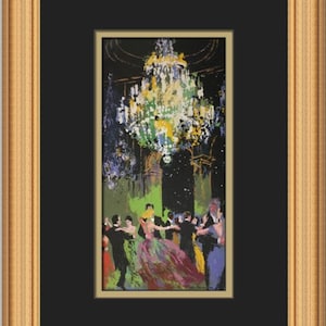 Leroy Neiman Country Club Golf Ball Custom Framed Print