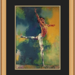 Leroy Neiman Baryshnikov Custom Framed Print