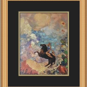Odilon Redon Muse of Pegasus Custom Framed Print